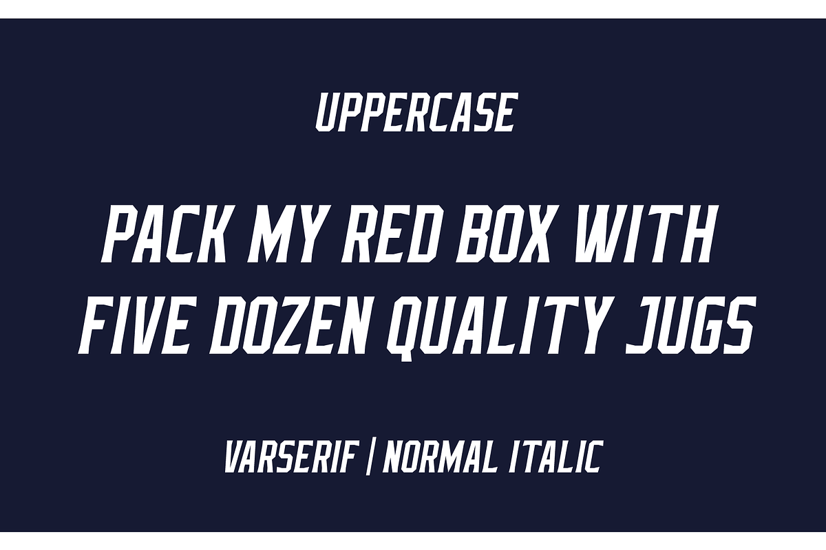 Varserif Font Family preview 6