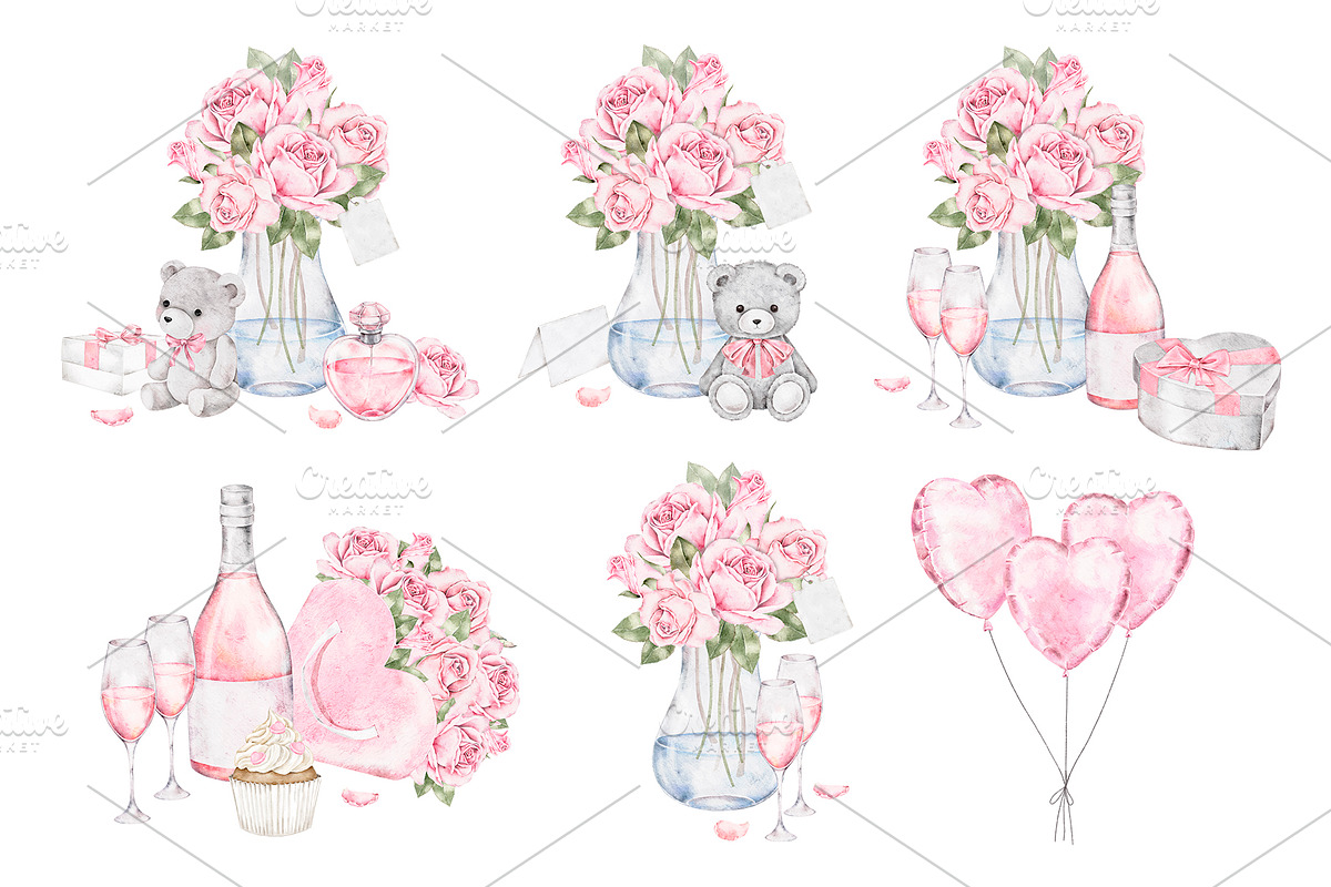 Saint Valentine's Day clipart, a Seasonal Illustration by Eves_Aquadreams (Photo 6 of 15)