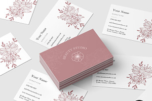 Canva Beauty Business Card Template