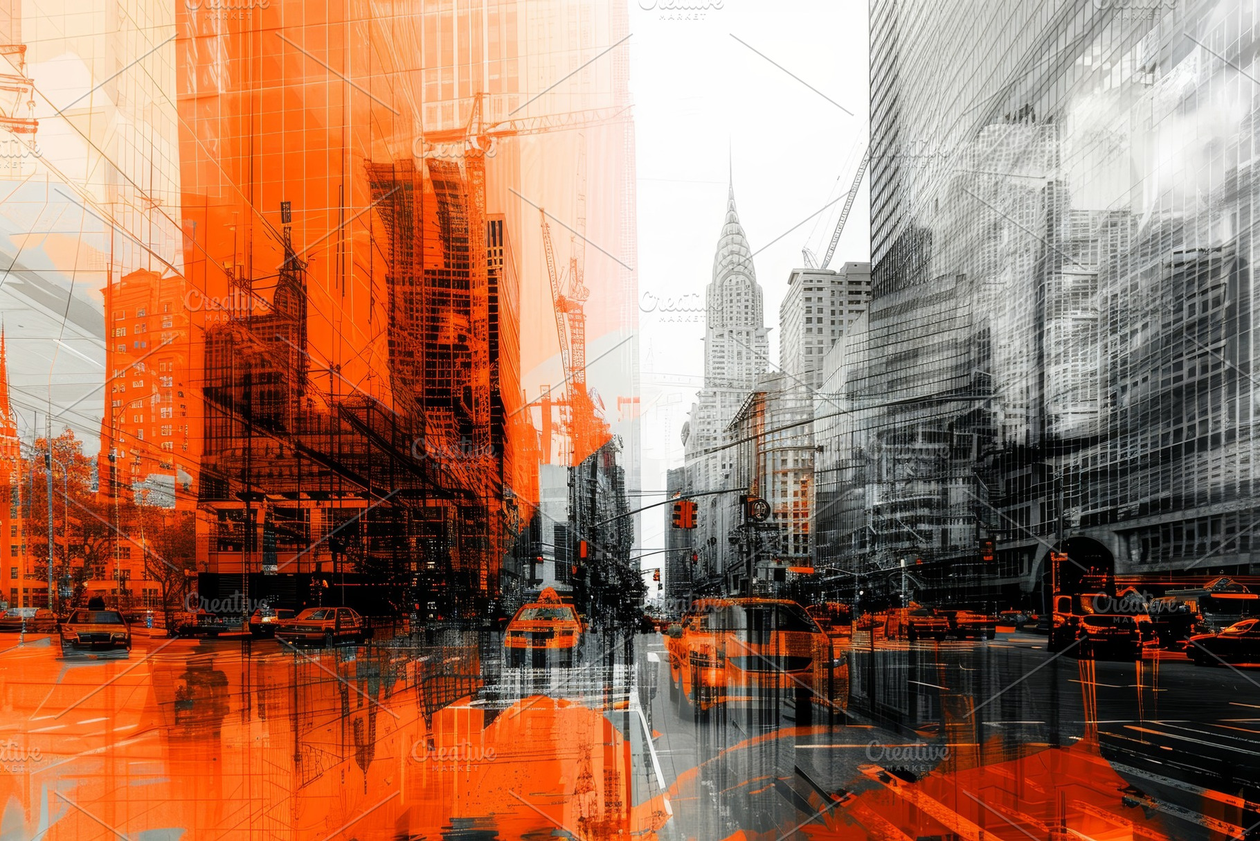 The streets of New York City bustle, a Photo by Tanuart