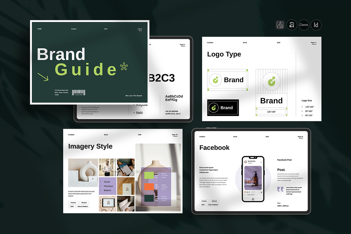 Brand Identity Guidelines Template, a Brochure Template by TemplateFolio-Shop (Photo 1 of 21)