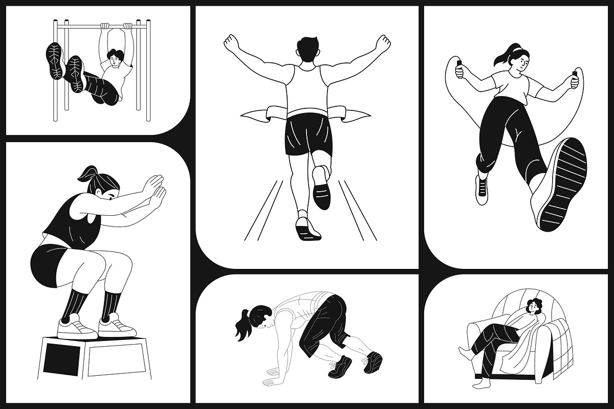 150 Fitness Illustrations, a Person Illustration by Vectors Market (Photo 6 of 13)
