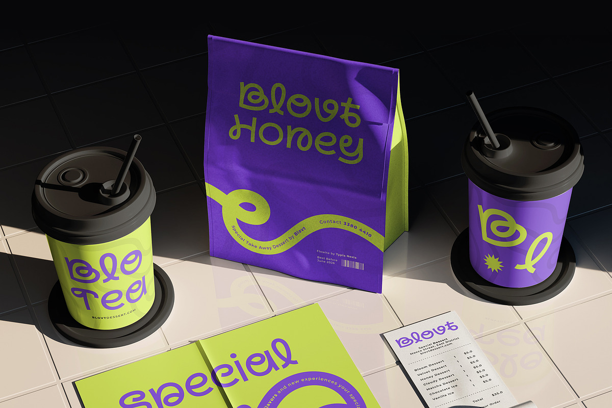 Flowite - Modern Loopy Sans Font, a Sans Serif Font by Typia Nesia (Photo 2 of 9)