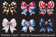 4th Of July Coquette Bow Sublimation, a Seasonal Illustration by RobertsArt (Thumbnail 3 of 7)
