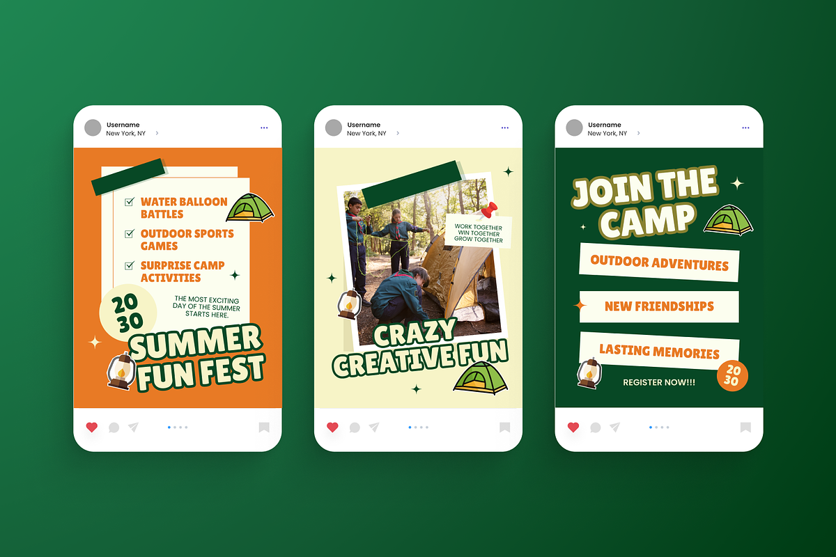 Fun Camp Vibes Instagram Post, a Social Media Template by Annora Studio (Photo 4 of 6)