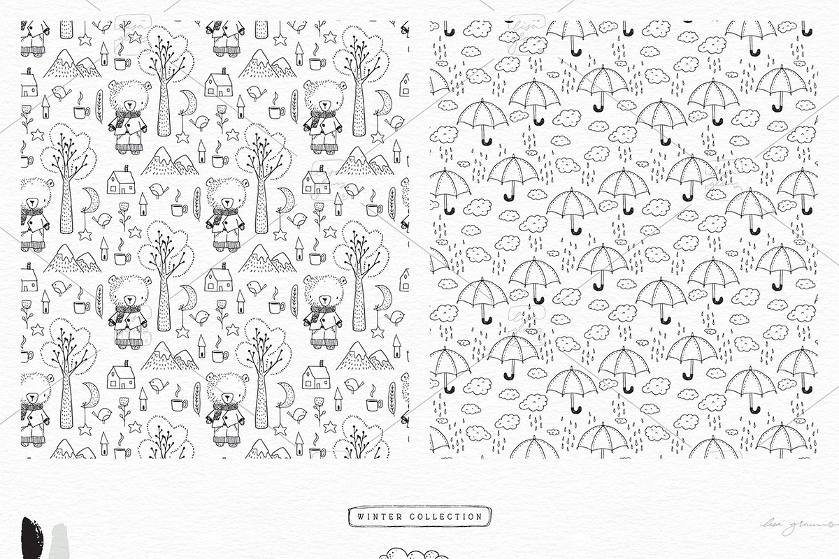 Black & White Winter Patterns, a Pattern Graphic by Lisa Glanz (Photo 7 of 13)