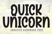 Quick Unicorn | Script Font, a Script Font by Scratchones (Thumbnail 1 of 8)