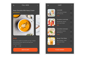 Food Order & Delivery UI Kit XD