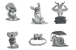 Cartoon Animals Set 3 Procreate