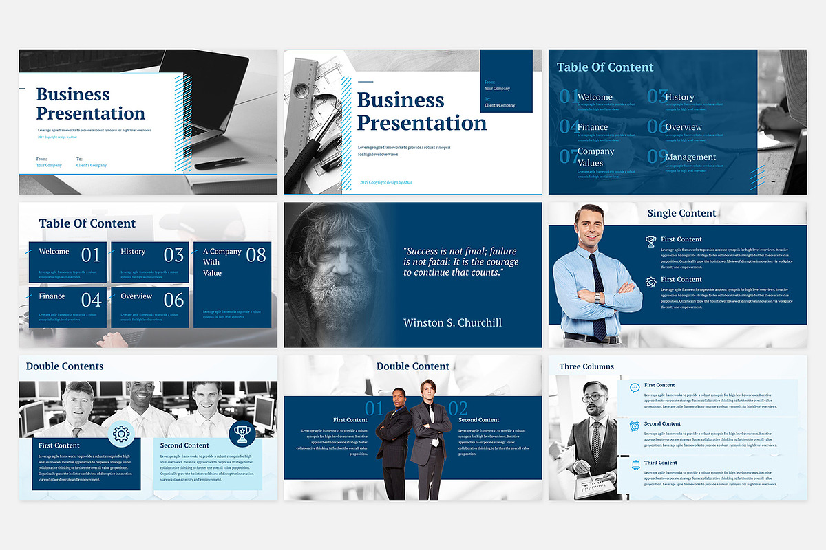 Blue Proposal Presentation, a Presentation Template by Fitra Noor (Photo 2 of 4)