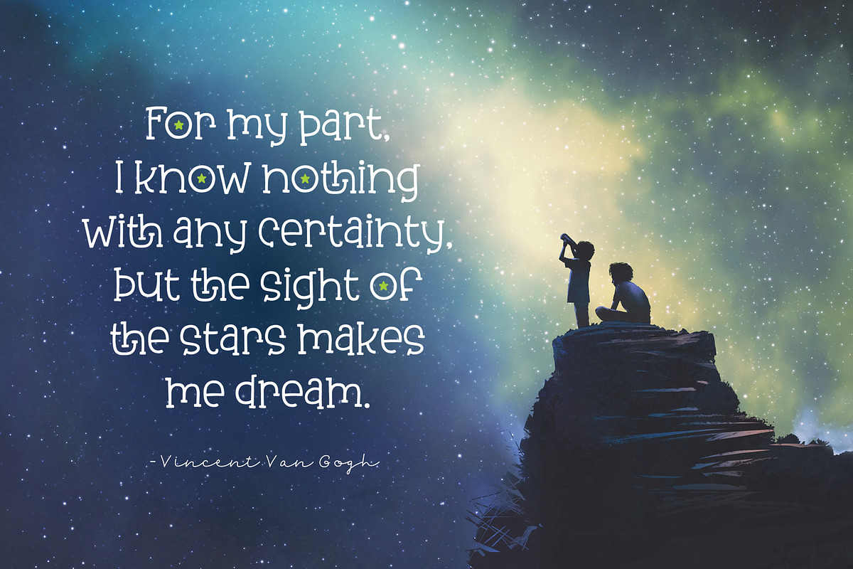 Reach for the Stars Font, a Slab Serif Font by Denise Chandler (Photo 5 of 11)