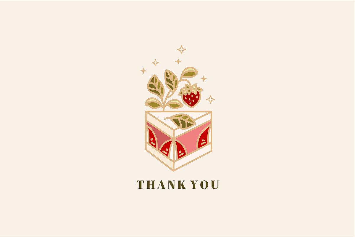 Vintage Cake Logo & Label Set, a Food Illustration by Artflorara (Photo 8 of 8)
