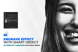 Engrave Effect Photoshop Template