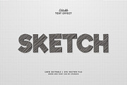 Text Effect Sketch, a Brushes & More by Navy Graphic (Thumbnail 1 of 2)