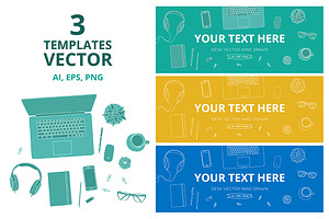 Desk Hand Drawn Vector