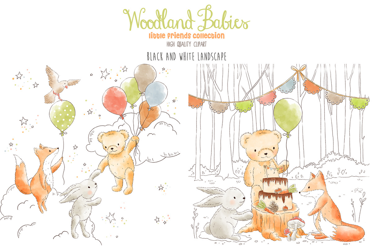 Forest Woodland animals clipart, an Animal Illustration by Magic Story Studio (Photo 4 of 5)