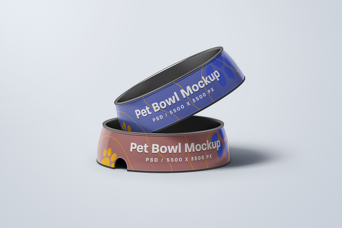 Pet Bowl Mockup Set, a Cups & Container Mockup by mockupatelier (Photo 6 of 10)