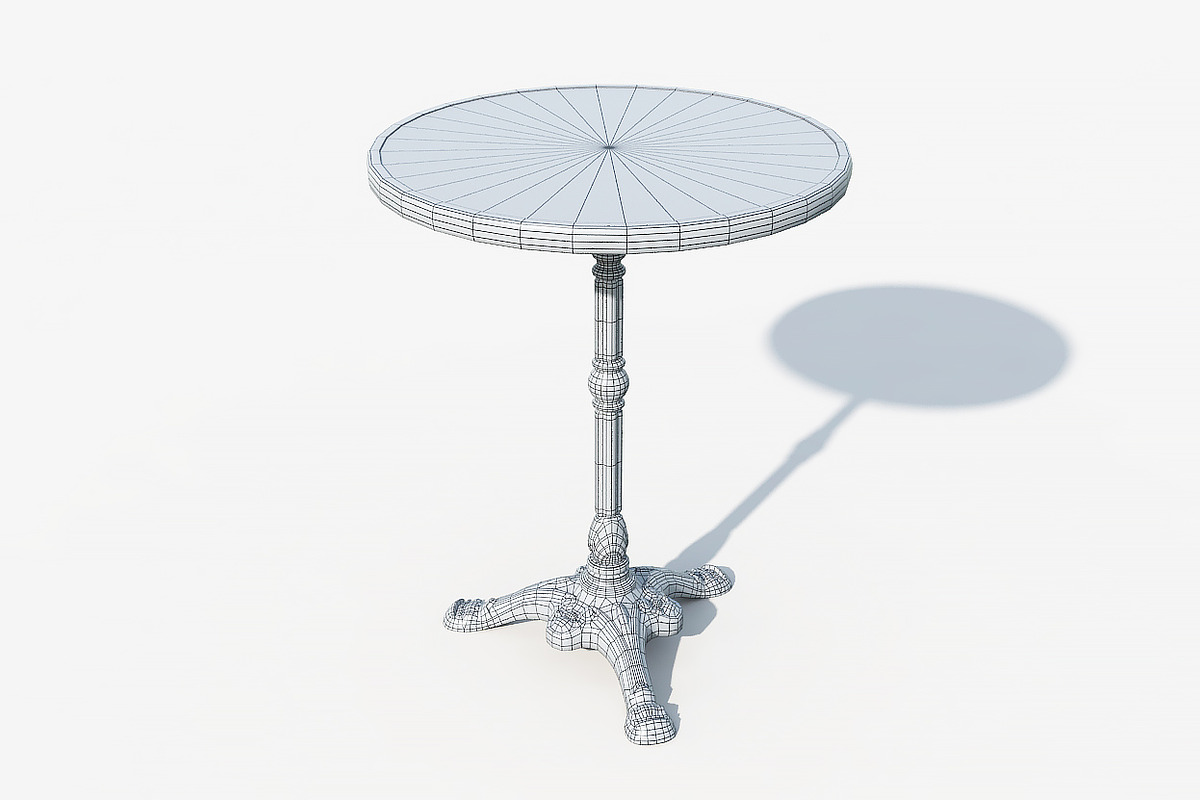 Round bistro table, a Furniture 3D Model by happy brush (Photo 11 of 12)