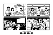 Couple watching at the cinema, a Person Illustration by Vectorlina (Thumbnail 3 of 3)