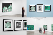 Gallery exhibition mockups, a Print Template by Formelier (Thumbnail 2 of 5)