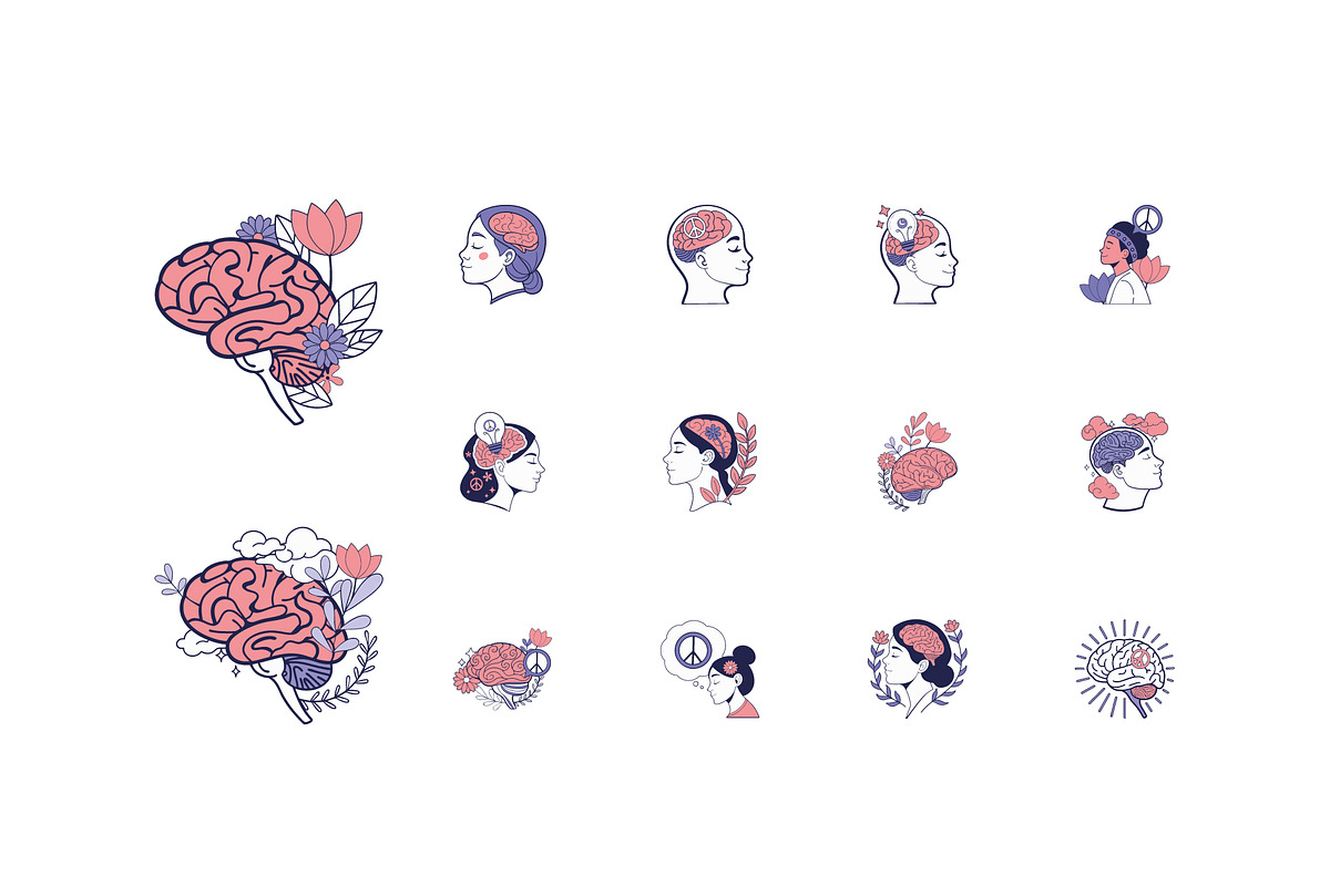 Mental Health Illustration Set