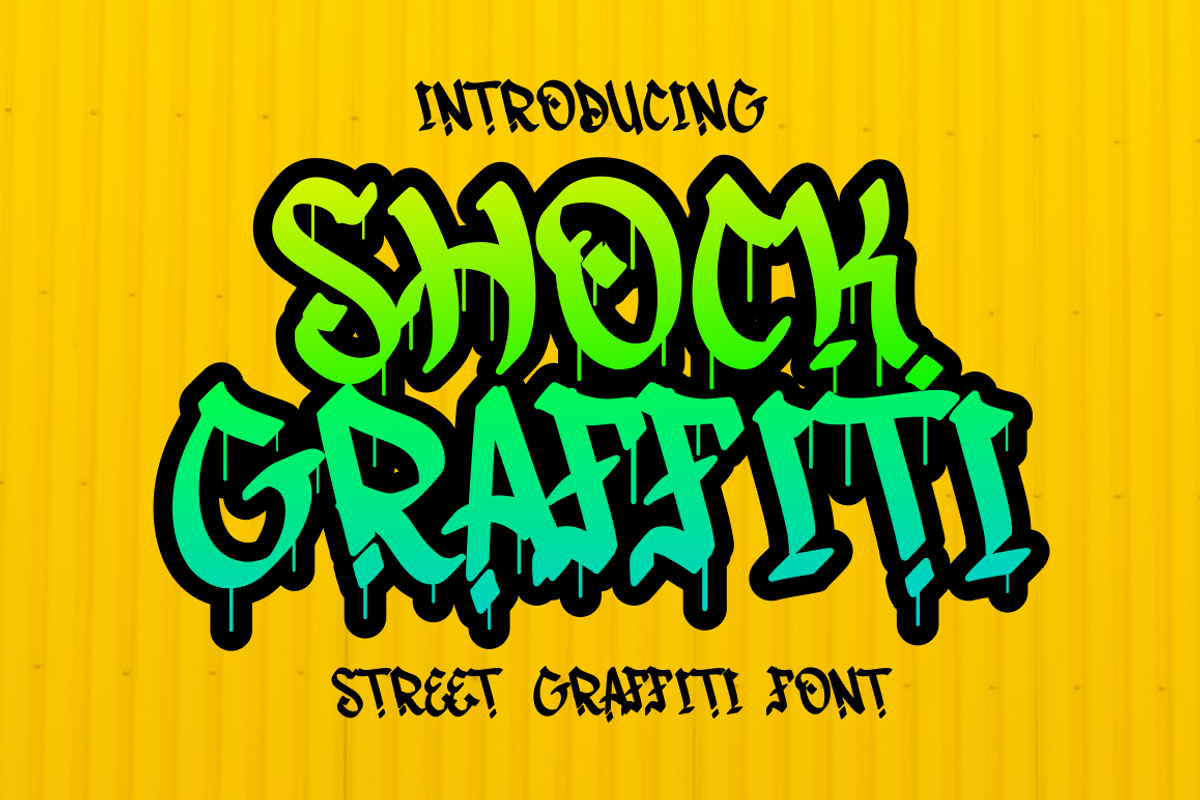 Shock Graffiti, a Blackletter Font by Rissyletter Studio (Photo 1 of 8)