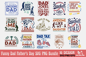 Funny Dad Father’s Day SVG Bundle, an Object Illustration by Ya_ Design Store