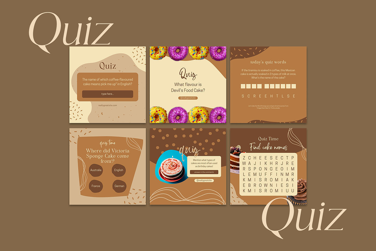 Cake Content Social Media | CANVA, a Social Media Template by Azruca