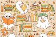 Cozy Bookish Ghost Clipart | Ghost, an Education Illustration by TitaLivingArt (Thumbnail 2 of 9)