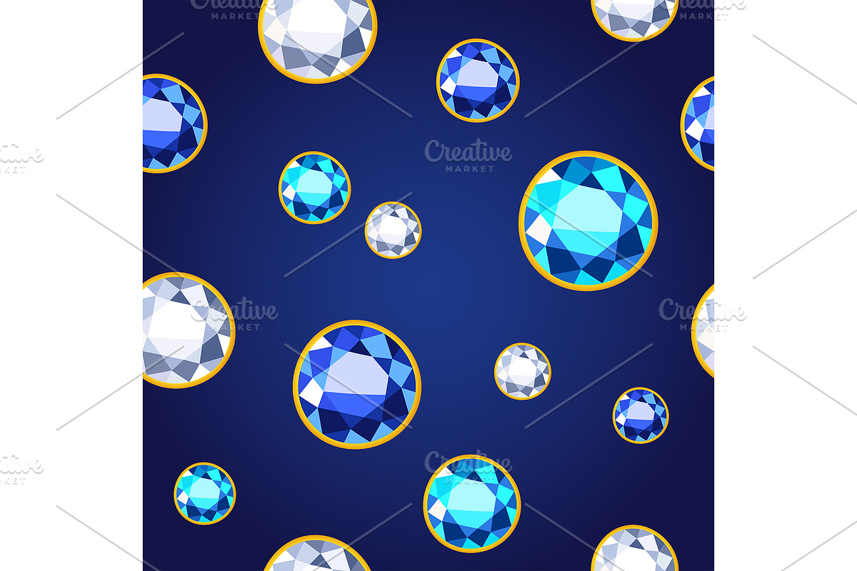 Precious stone seamless pattern, a Pattern Graphic by Elen_Art