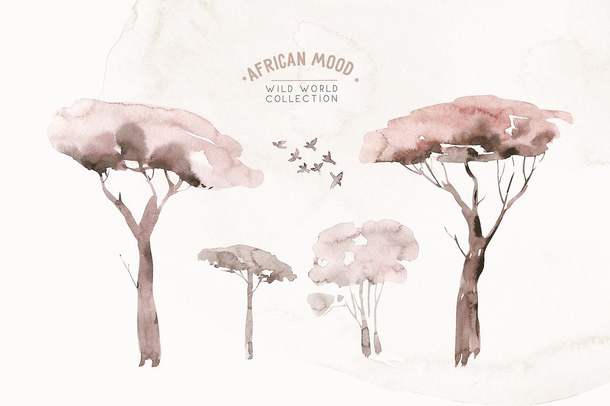 African animals watercolor set, an Animal Illustration by Peace ART (Photo 12 of 24)