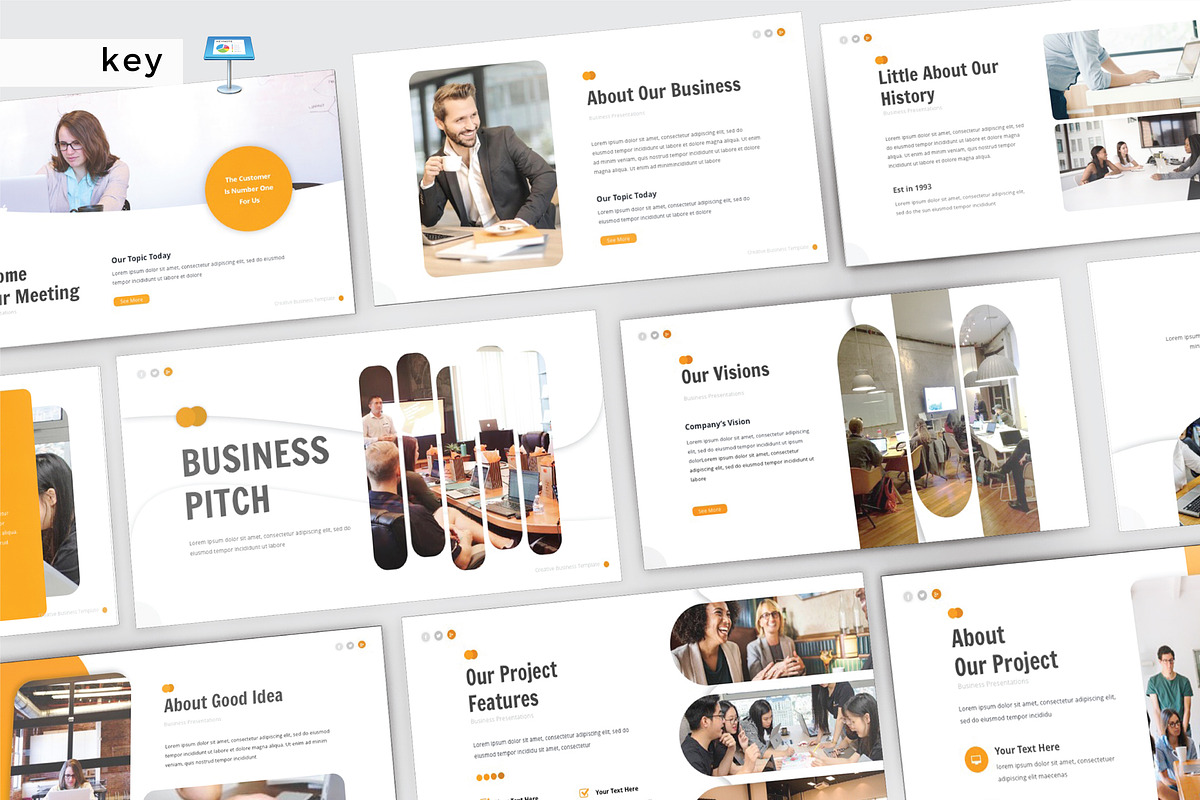 BUSINESS PITCH - Keynote Template, a Presentation Template by Shafura ...