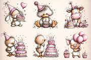 Funny Farm Animals Birthday Clipart, an Illustration by Digital Artistic99 (Thumbnail 3 of 11)