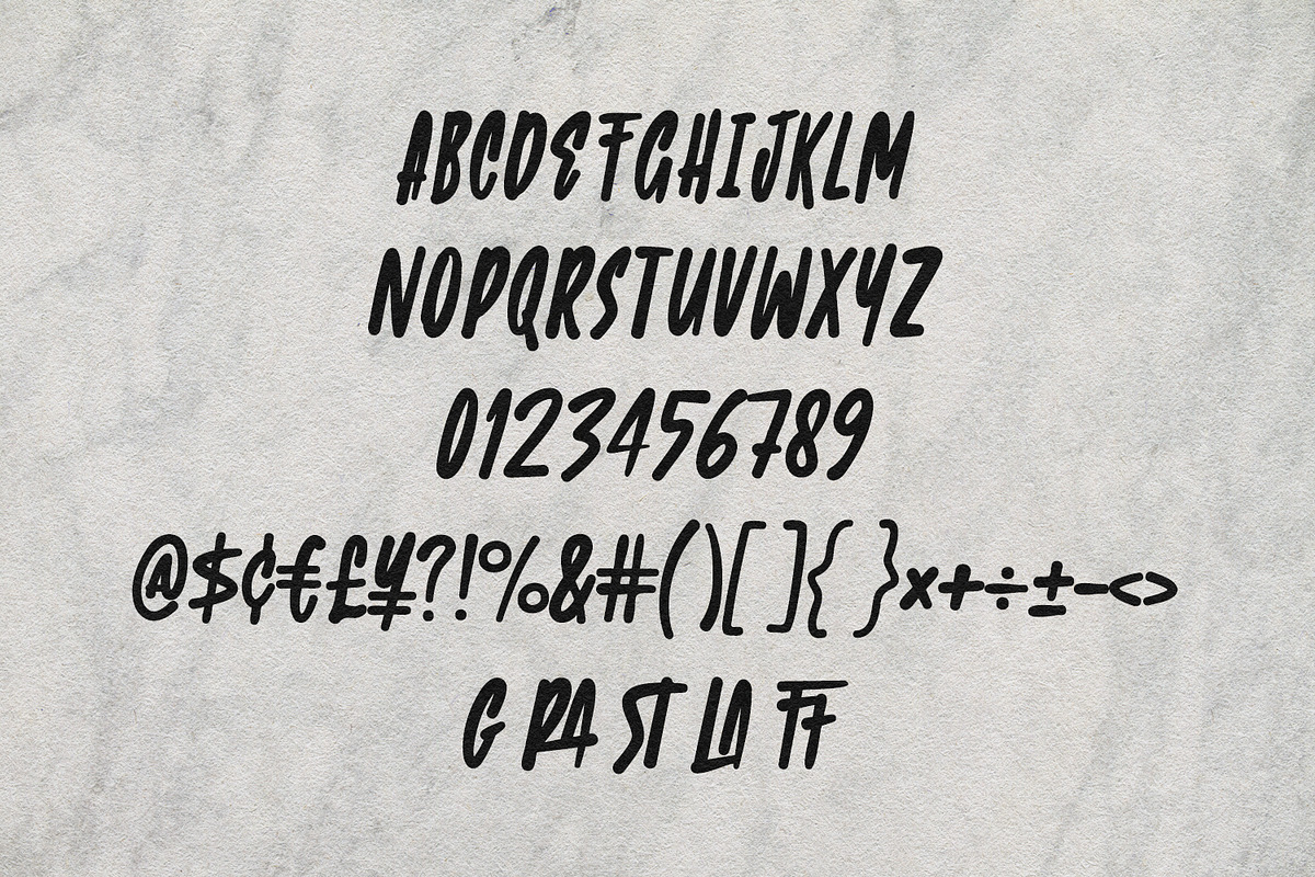 Caraso Bold Energetic Display Font, a Handwritten Font by Maulana Creative (Photo 4 of 7)