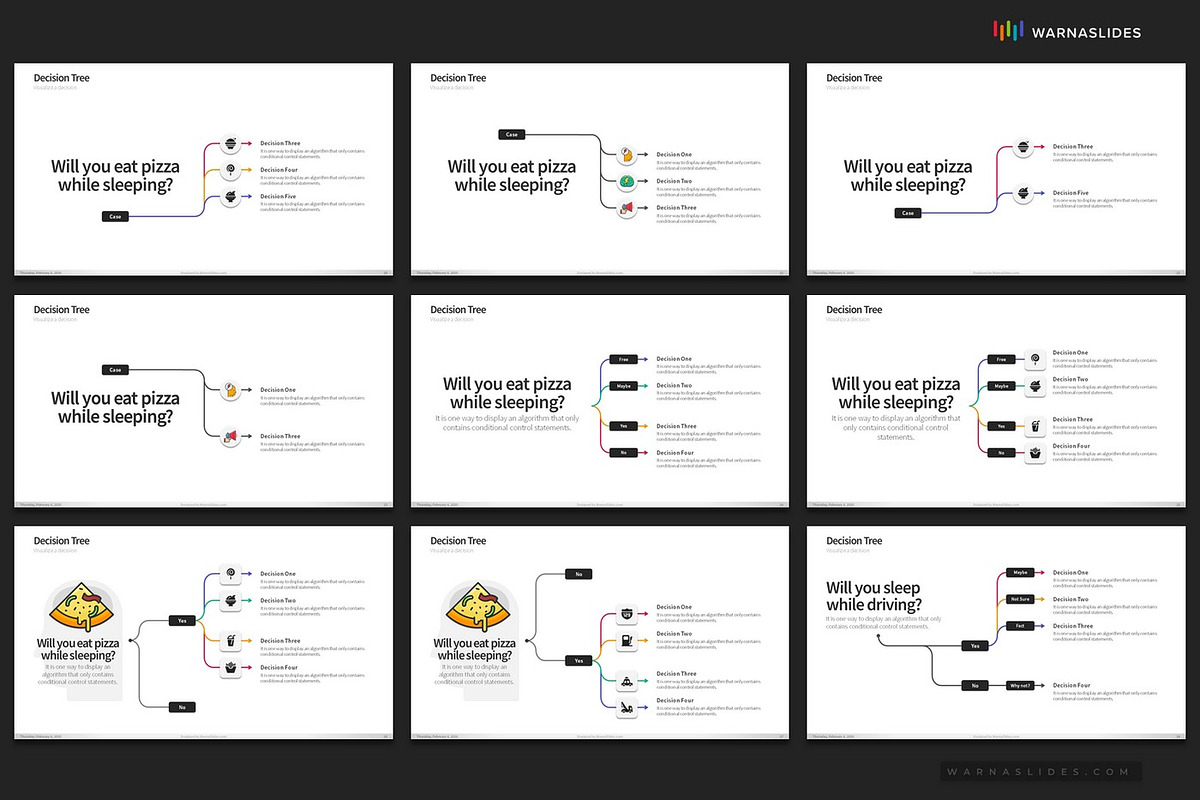 Decision Tree PowerPoint Templates, a Presentation Template by Warna Works (Photo 6 of 14)