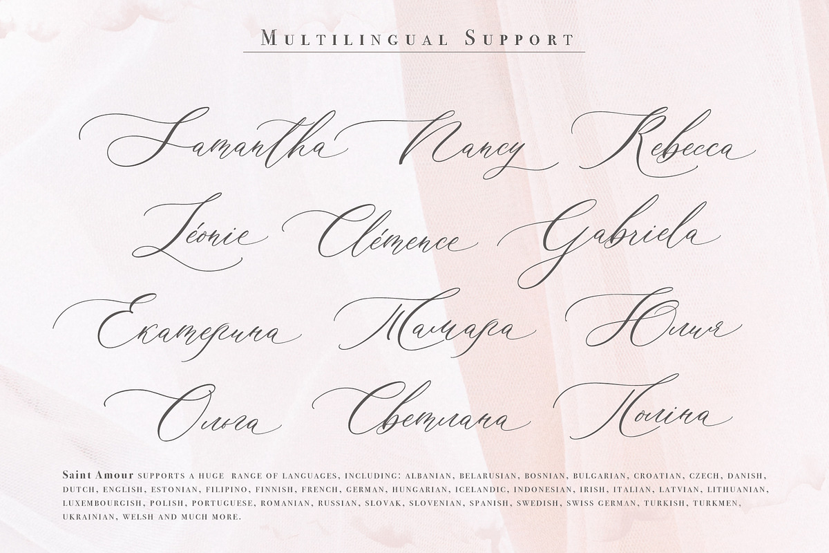 Saint Amour Script, a Script Font by Calamar Studio (Photo 16 of 19)