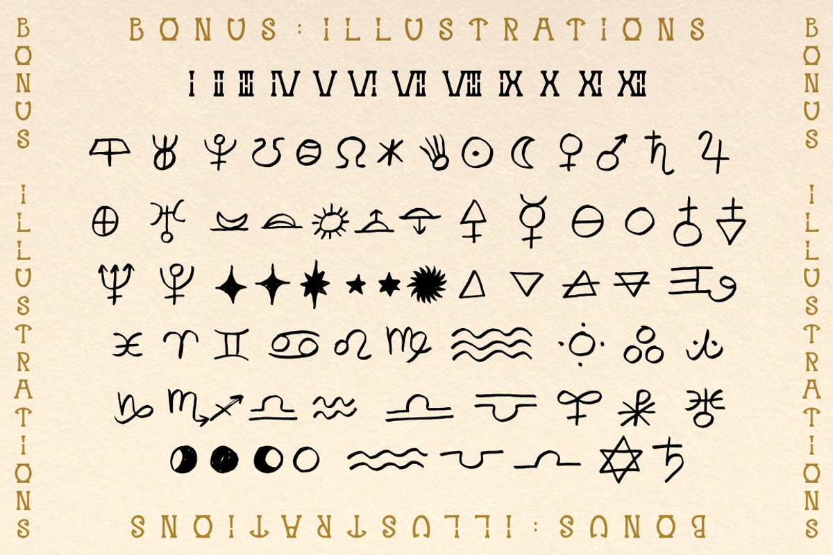 MYSTIQ mysterious display font, a Serif Font by Fat Hamster (Photo 8 of 16)