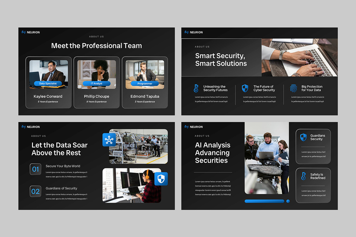 NEURION - AI Security Google Slides, a Presentation Template by rgbryand (Photo 6 of 9)