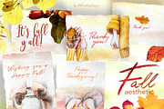 Hand-Painted Fall Aesthetic Clipart, a Seasonal Illustration by ArtCreationsDesign (Thumbnail 7 of 16)