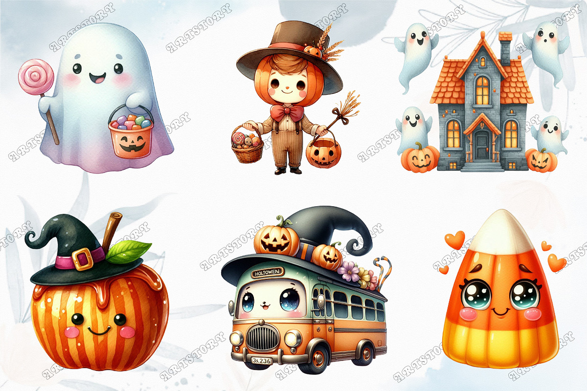 Cute Halloween Clipart Bundle, a Graphic by designcity5 (Photo 3 of 5)