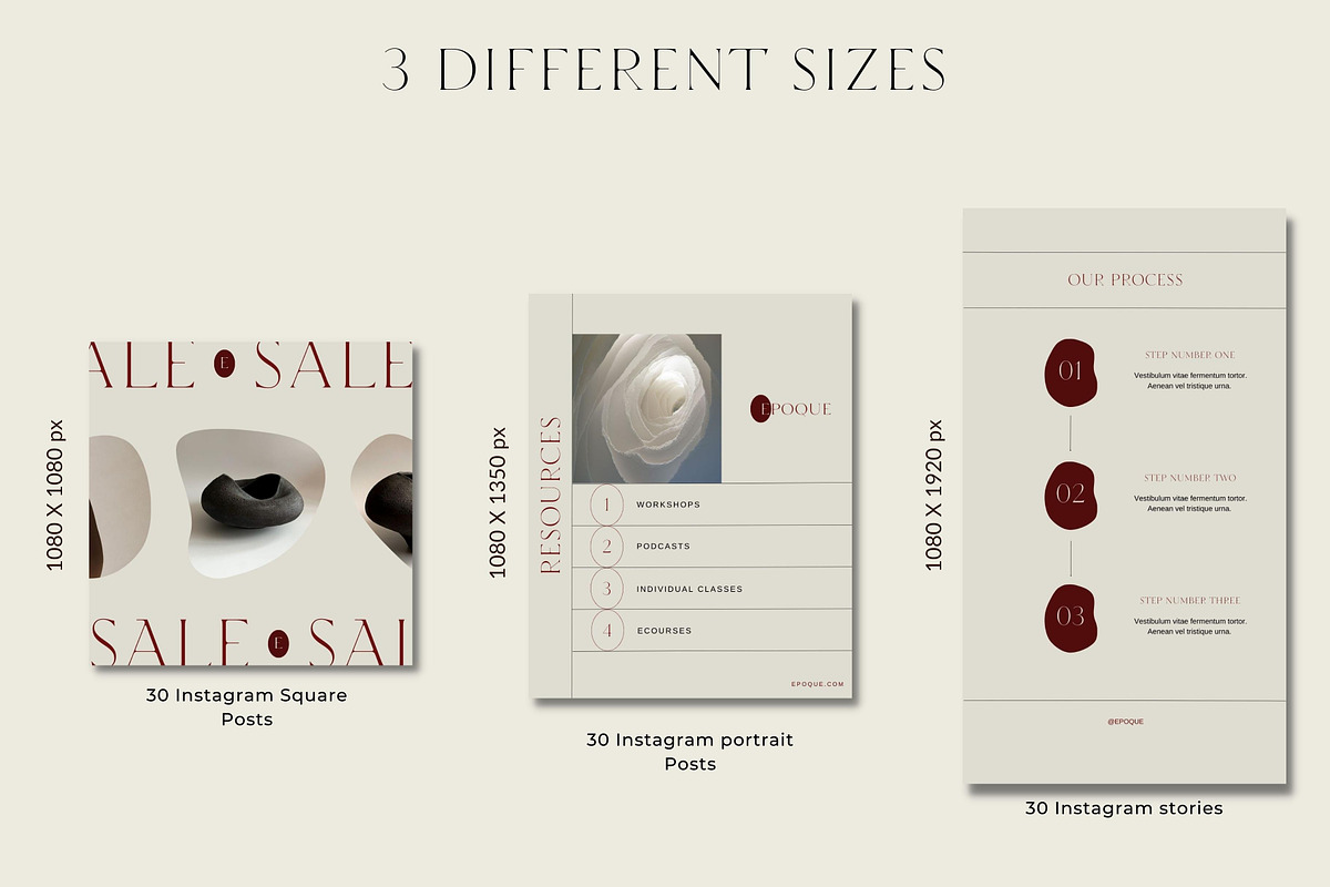 EPOQUE Aesthetic Canva Templates, a Social Media Template by Studio Suvelle (Photo 8 of 11)