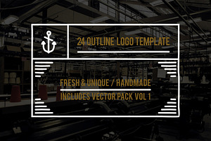 24 Outline Logos Template