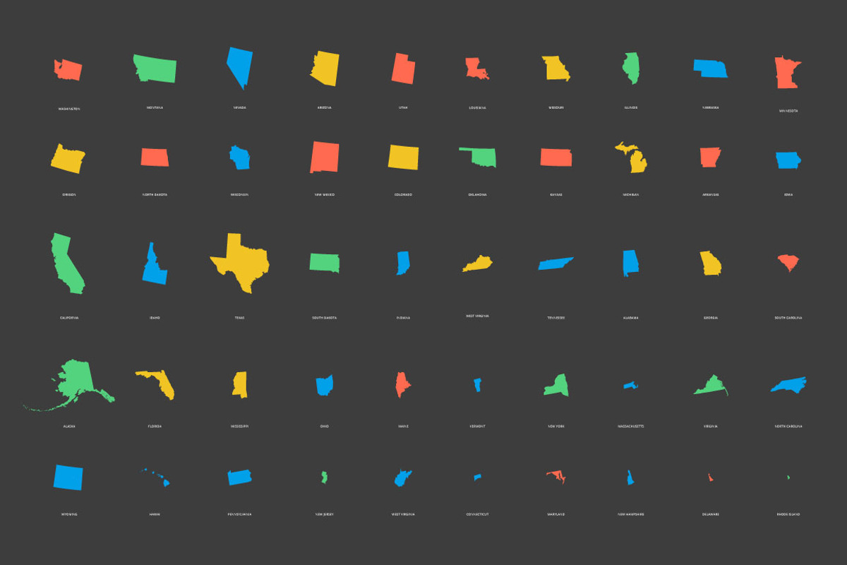 USA vector maps, a Work Illustration by Design Shop (Photo 4 of 5)
