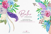 Spring Boho Watercolor Bouquets, an Illustration by Oh Darling Graphics (Thumbnail 4 of 5)