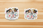 Happy Multicultural Kids Hugging, a Branding & Logo Template by Judsart (Thumbnail 3 of 3)