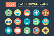 100+ Flat Travel Icons, a Duotone Icon by Vectors Market (Thumbnail 1 of 4)