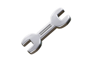 Wrench icon illustration 3d, an Object Illustration by fahad121