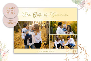 PSD Photo Gift Card Template 50