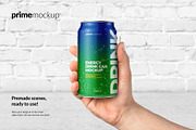 330 ml Energy Drink Can Mockup Set, a Packaging Mockup by PrimeMockup (Thumbnail 5 of 11)