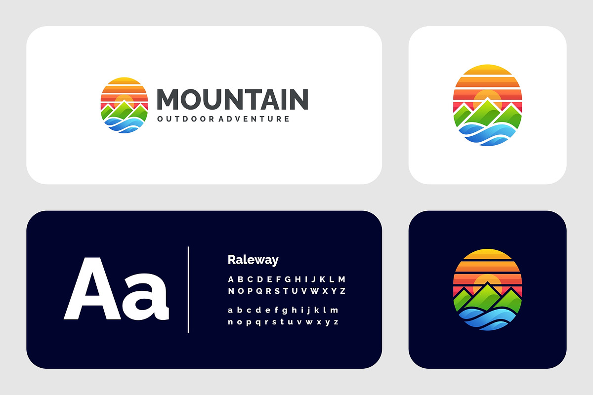 Gradient Modern Mountain Logo Design, a Branding & Logo Template by Artnivora.Std (Photo 2 of 3)